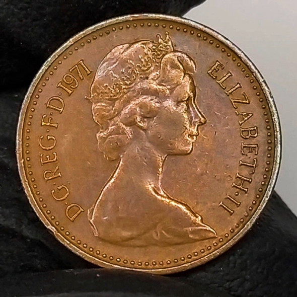 Reino Unido ½ New Penny 1971 Antigua Moneda De Colección 1