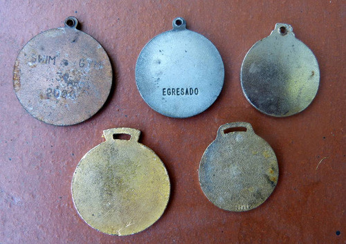 Antiguas Medallas Lote Deportivas Natacion Olompiadas Egresa 1