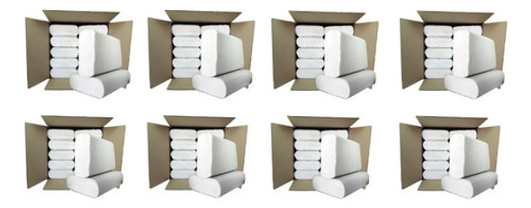 Toallas Intercaladas Blancas Premium 20x24 3000 X8 Cajas 0