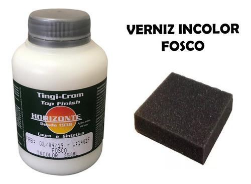 Verniz Para Acabamento De Tinta De Couro Fosco Incolor 250ml 1