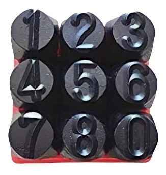 Números 5mm Para Marcar A Golpe Nuevo!! 1