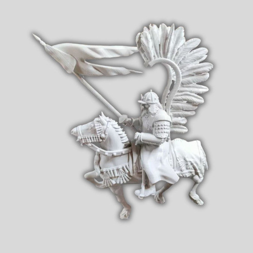 Caballero Húsar Alado Polaco, Escala 1/16, Color Blanco 0