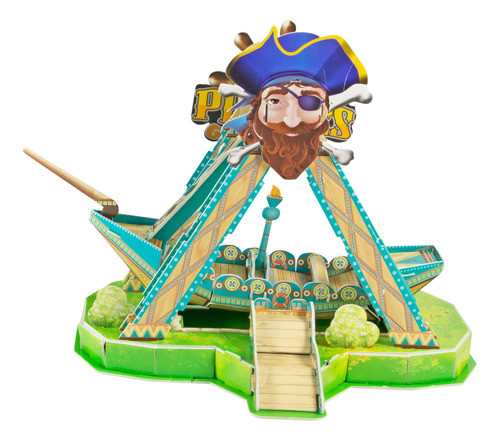 Puzzle Barco Pirata 3d 51 Piezas, Con Luz Y Sonido, 2aa Dmt 0