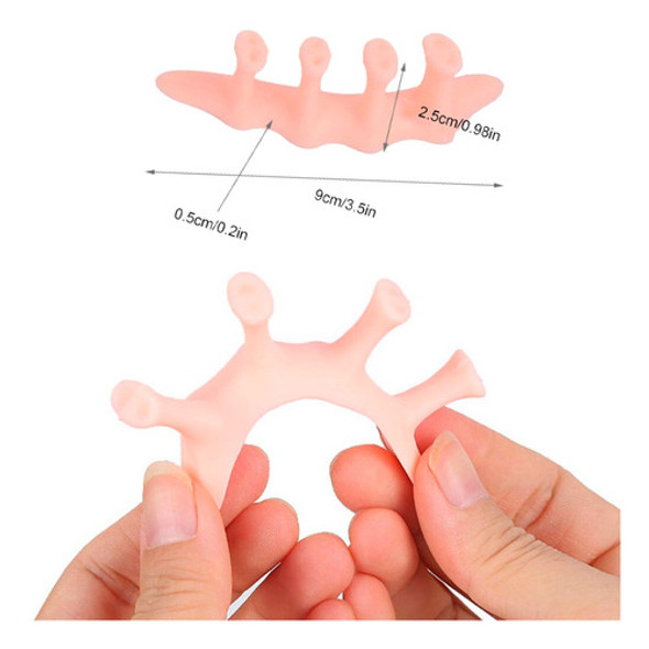 Separador Silicona Dedos Pie Lavable Reutilizable Relaja 1