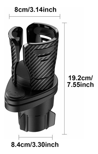 Koauto Portavasos Para Automovil, Adaptador Ajustable Y Port 1