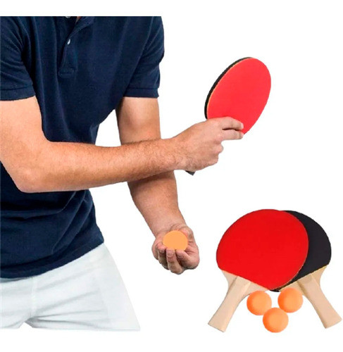 Kit Raquete De Tênis De Mesa Ping Pong 5 Pçs Esporte Lazer 1
