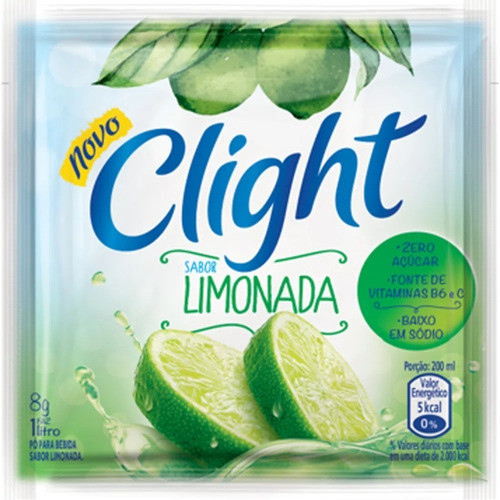 Refresco Em Pó Clight Limonada Zero 8gr -kit Com 15 *promoçã 0