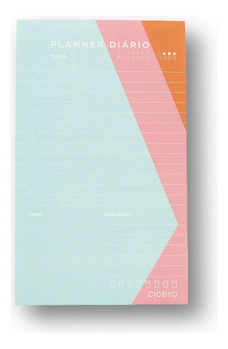 Planner Diario 3 Meses Cicero Pastel Block 12x20cm 1
