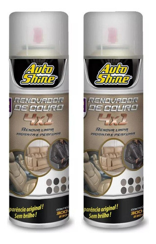 Kit 2 Renovador De Couro 4x1 Autoshine - 300 Ml 0