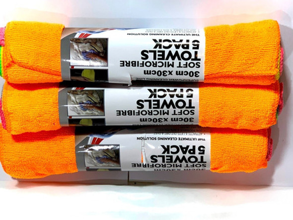 Microfibras 30x30cm Pack .x5 Lavado Secado Deportes M12 1