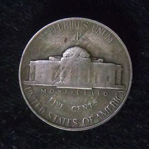 Estados Unidos 5 Cents 1945 P Mb Km 192a Segunda Guerra 1