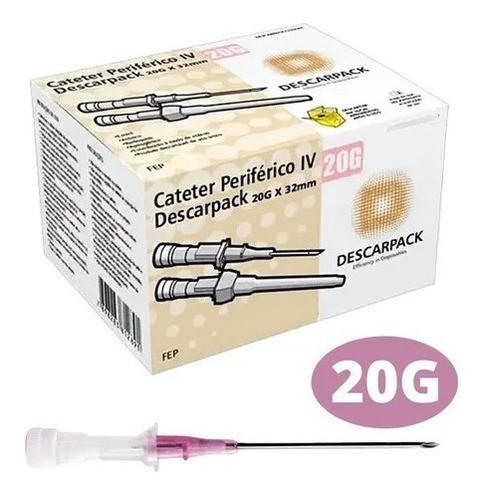 Cateter Intravenoso Periférico 20g Cx 100 Unid. Descarpack 1