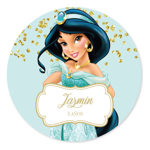 Kit Imprimible Jazmin Princesas Candy Bar Tukit 0