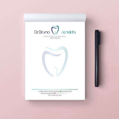 Receituário 20 Blocos Com 50 Folhas 14x20cm Colorido 2 Artes 0