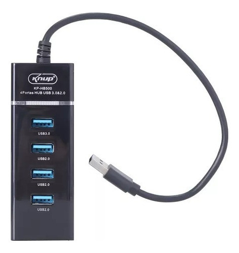 Hub Cabo Usb 3.0 Extensão 4 Portas High Speed Hd Pen Drive 1