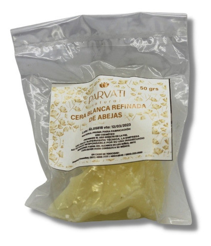 Cera Blanca Refinada De Abejas 50grs 0