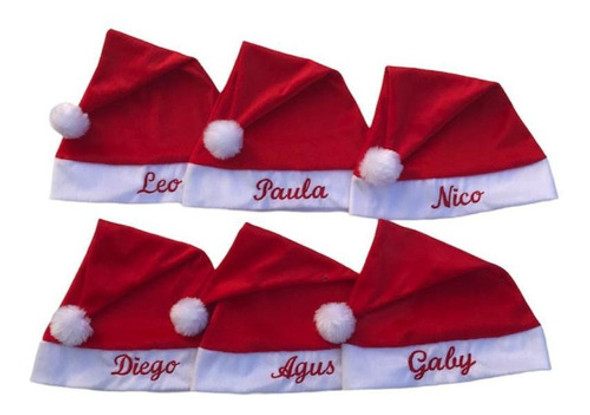 Gorros De Navidad Bordado Personalizado En Peluche 1 Gorros De Navidad Bordado Personalizado En Peluche 1