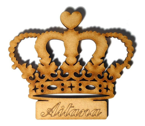 Corona Con Nombre 10x8cm - Fibrofacil - X 20 Unidades 0