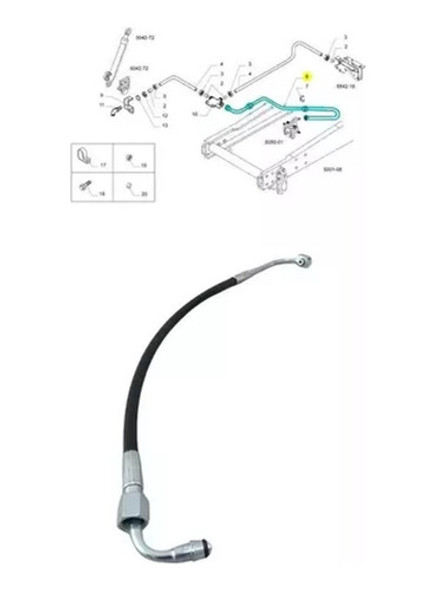 Flexível Alavanca Cambio Tector Cursor Original Iveco 1