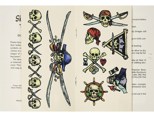 Dover Publications-pirates Skulls & Crossbones Tattoos 1