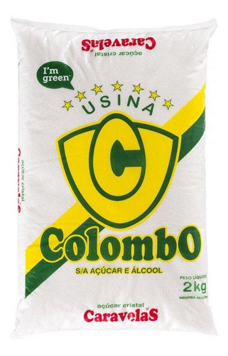 Kit C/ 2 Açúcar Cristal Caravelas Pacote 2kg 0
