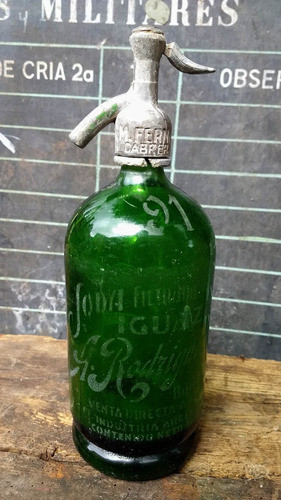 Sifon Antiguo Soda Iguazu A Rodriguez Casas Bahia Blanca 0