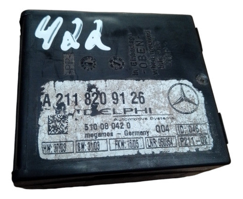 Módulo De Alarme Mercedes C180 1.8 2005 Pz422 0