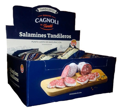 Salamin Tandilero Cagnoli Picado Fino 130 Grs Caja X 10  Un 1
