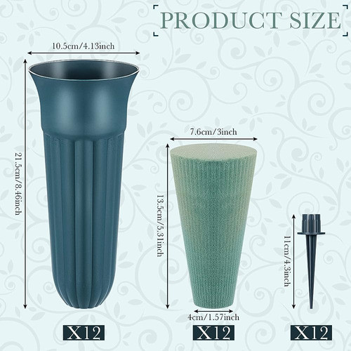 Jarrones De Decoraciones De Tumbas, Jarrones Florales Conmem 1