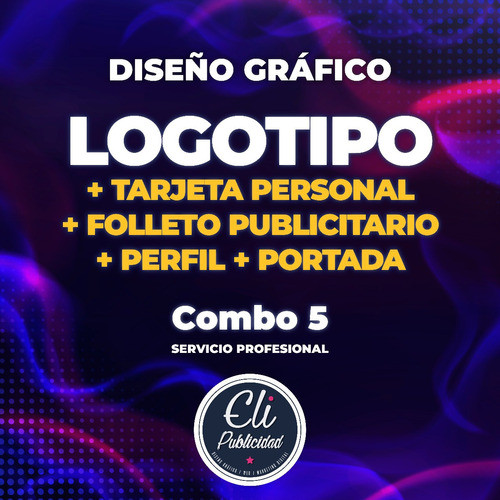 Combo 5 - Logo + Portada + Perfil + Tarjetas + Flyers | Prom 1