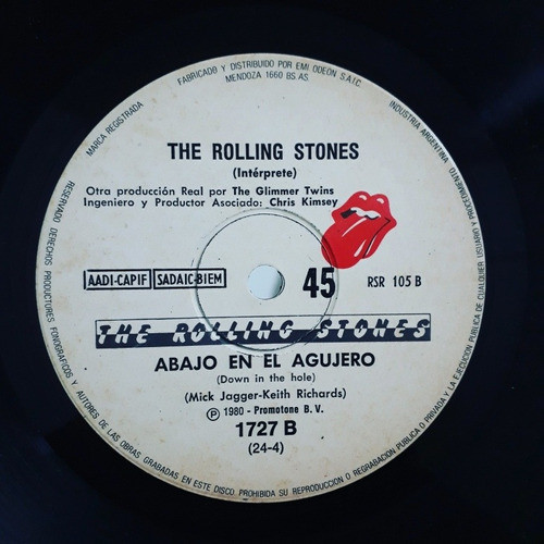 The Rolling Stones Simple En Vinilo Abajo En El Agujero 0