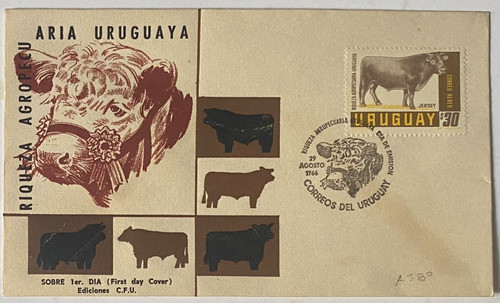 Sobre Primer Día, 1966, Riqueza Agropecuaria, A289 Sp6 0