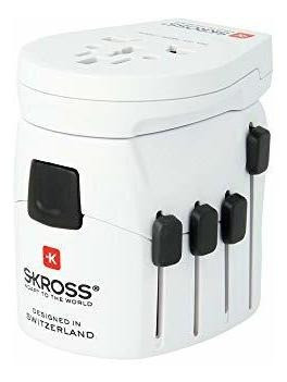 Skross Pro Mundo Adaptador De Viaje Usb Con Terreno Enchufes 0
