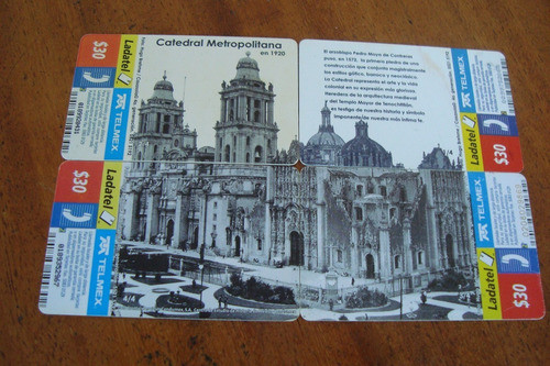 Cartao Telefone Mexico Ladatel. Painelcatedral Metropolitana 0