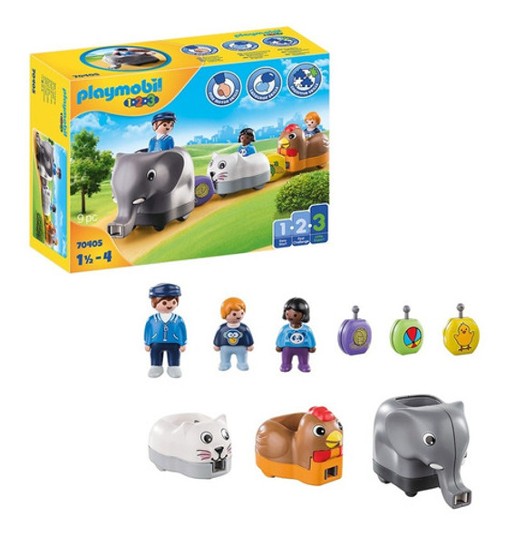 Playmobil 70405 Linea 1 2 3 Tren De Animales 0