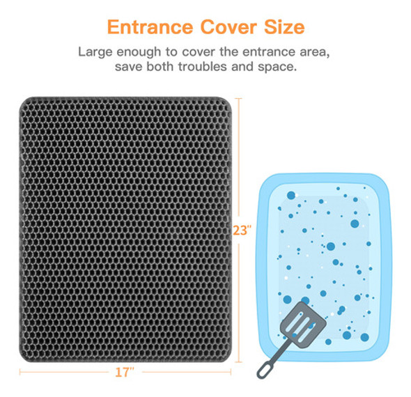 Alfombra Para Litera Bandeja Gato Atrapa Piedritas  Gris 1 Alfombra Para Litera Bandeja Gato Atrapa Piedritas  Gris 1