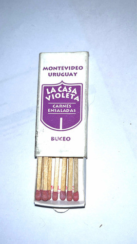 Caja Fósforos Antigua De Colección Casa Violeta Montevideo 1