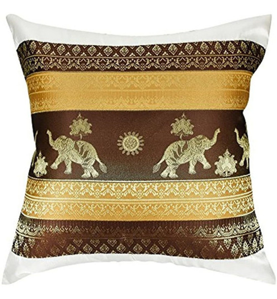 Aeravida - Juego De Fundas De Cojín De Seda Con Diseño De El 1 Aeravida - Juego De Fundas De Cojín De Seda Con Diseño De El 1