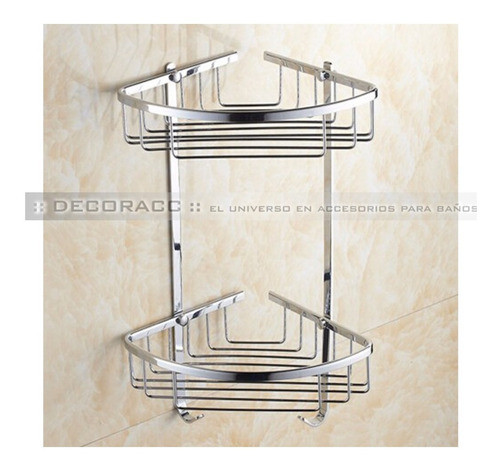 Organizador Esquinero Doble Percha Ducha Inoxidable Decoracc 1
