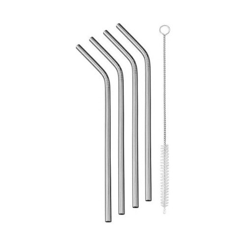 Jogo De Canudos Hauskraft Aço Inox Com Escova 5 Peças 1