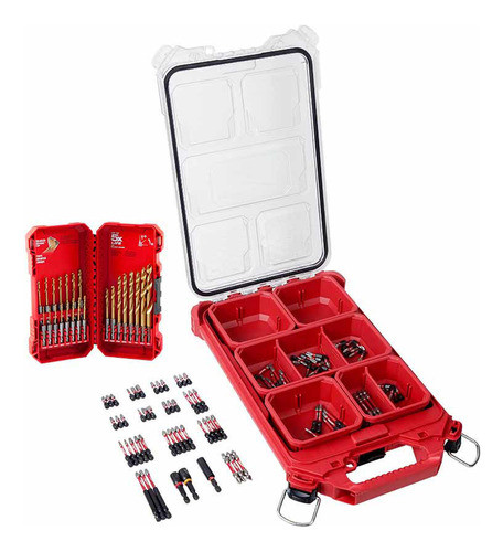 Organizador Milwaukee Packout Con 100 Pzas. Y Acc. 48-32-408 0