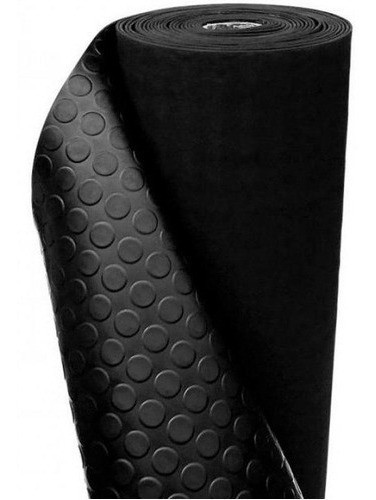 10m² Piso Emborracha Moeda Preto 3mm X 10mt Comp X 1mt Larg 0