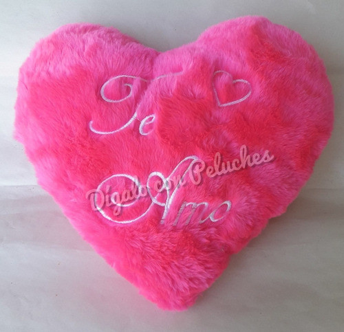 Corazón De Peluche Te Amo Bordado 20 Cm 1