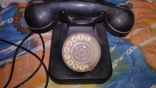 Telefono Antiguo Negro Años 40-50 Entel A Disco 0