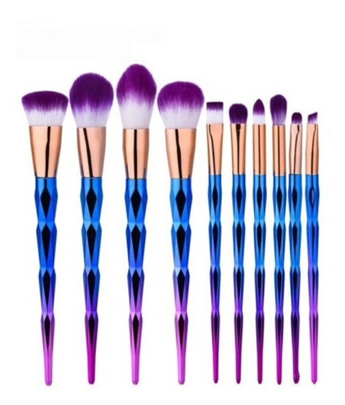 Kit De Maquillaje Pinceles Set Polvo Fundación Sombra De Ojo 0