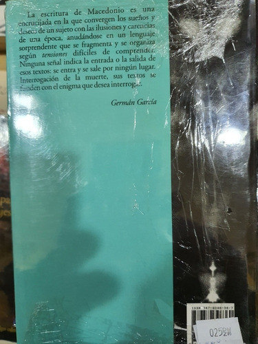 Libro:macedonio Fernandez-la Escritura En Objeto- G.garcia 1