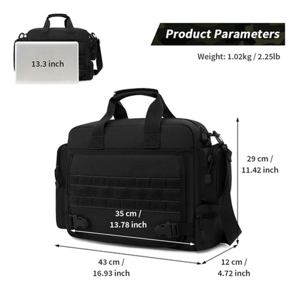 Maletín Táctico Camgo Bolsa De Mensajero Para Computadora Po 1