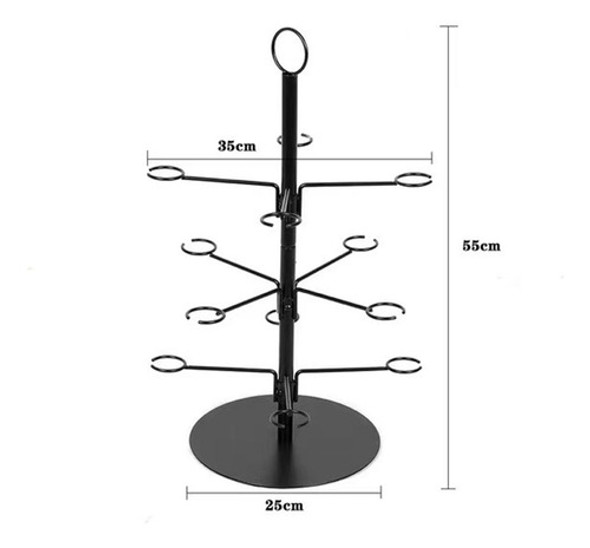 Rvores De Suporte Stemware Rack Clássico Ferro 3 Camadas 1