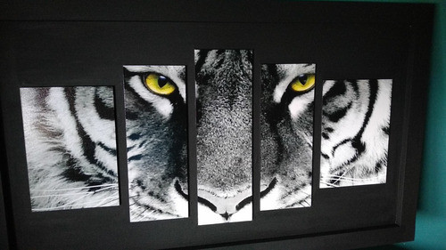 Cuadro Enmarcado Diseño Tigre De 1.10 X 60 0