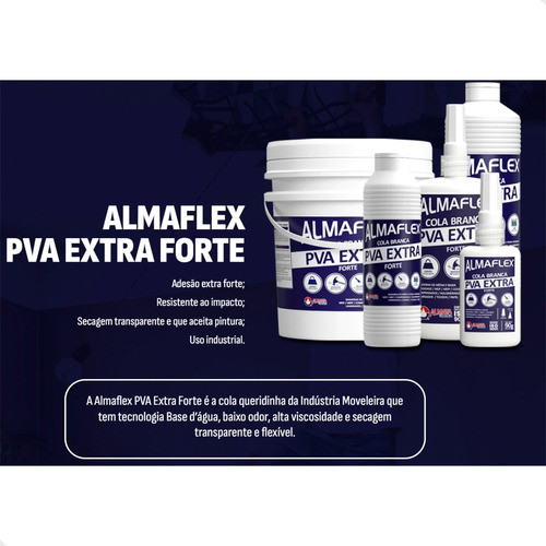 Cola P/ Madeira Mdf Compensados Pva Extra 5kg Almaflex 1